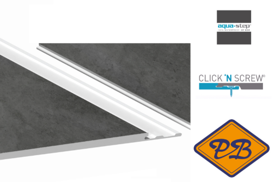 Afbeelding van HDM aqua step SPC vinyl ALL-IN-ONE Click 'N Screw/Glue vloer, wand en plafondpaneel Edinburgh 4,5mmx32x122cm(per pak van 6 stuks=2,23m²)