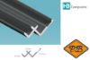 Afbeelding van HB composite professional aluminium binnenhoekprofiel mat zwart 12x5x4,5mmx270cm