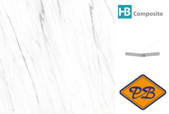 Afbeelding van HB Composite aqua SPC vinyl SUPERIOR click I4F wand- en vloer tegel Marmo Luna ultramat 4mm