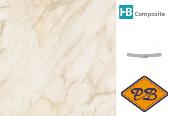 Afbeelding van HB Composite aqua SPC vinyl SUPERIOR click I4F wand- en vloer tegel Marmo Oro ultramat 4mm