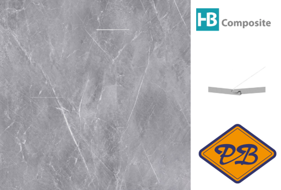 Afbeelding van HB Composite aqua SPC vinyl SUPERIOR click I4F wand- en vloer tegel Marmo grey ultramat 4mm