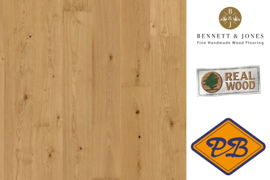 Afbeelding van Bennett & Jones Grand Houses nr. 33 Clarance click lamelparket landhuis royaal eiken tradition, geborsteld, naturel geolied 15mmx30,5x240cm (per pak van 4 stuks=2,92 m²)