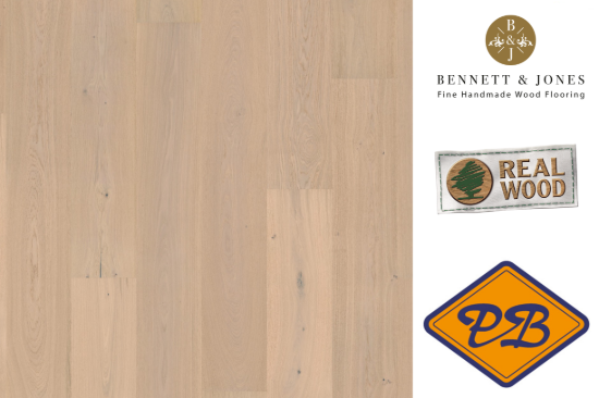 Afbeelding van Bennett & Jones Grand Houses nr. 36 Harewood click lamelparket landhuis royaal eiken tradition, geborsteld, pure naturel geolied 15mmx30,5x240cm (per pak van 4 stuks=2,92 m²)