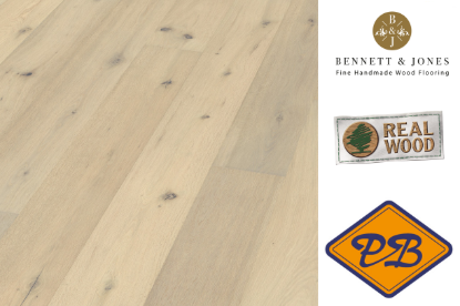 Afbeeldingen van Bennett & Jones Britain's Finest nr. 27 Cardiff click lamelparket landhuisdeel eiken tradition, fijn geborsteld, licht gerook, gelakt 14mmx22x220cm (per pak van 6 stuks=2,90m²)
