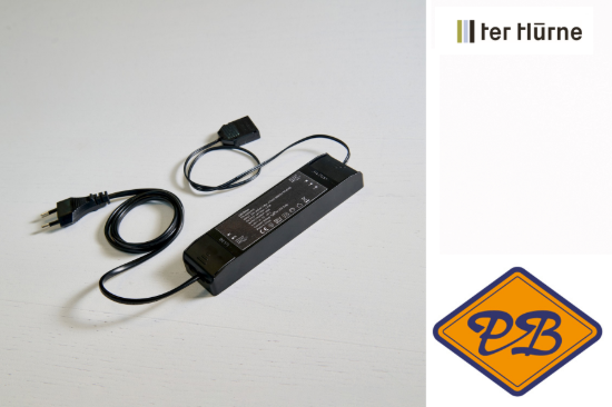 Afbeelding van Ter Hürne livingwall light Bo  kunststof trafo zwart voor wand LED strip