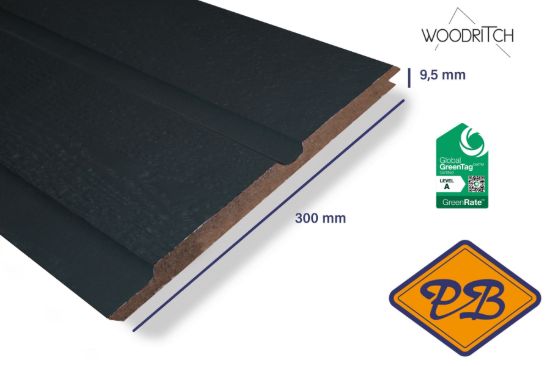 Afbeelding van woodritch eucalyptus hardhouten dubbel rabatdeel perth 7016 antracietgrijs 9,5x300mm