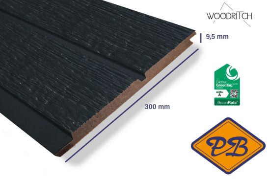 Afbeelding van woodritch eucalyptus hardhouten dubbel rabatdeel sydney 7016 antraciet grijs 9,5x300mm