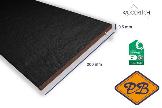 Afbeelding van woodritch eucalyptus hardhouten potdekseldeel canberra 0180 zwart 9,5x200mm