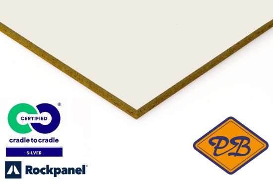 Afbeelding van Rockpanel gevelplaat colours durable 1-zijdig ral 9010 zuiver wit 305x120cm