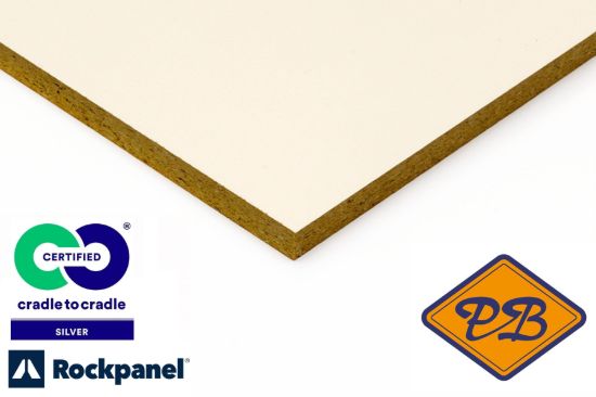 Afbeelding van Rockpanel gevelplaat colours durable  1-zijdig ral 9001 creme wit 250x120cm