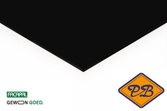 Afbeelding van Facapal HPL gevelplaat *RAL 9005 zwart by plastica