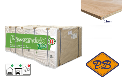 Afbeeldingen van Eucalyptus powermultiplex BB/CC BIO based interieur 18mmx244x122cm (per pak van 50 platen)